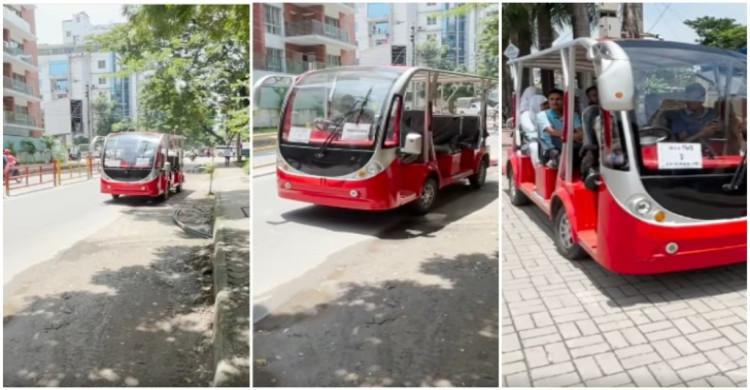 বসুন্ধরায় রিকশার পরিবর্তে শাটল, ৫০ টাকার ভাড়া মাত্র ১০ টাকা